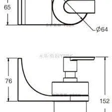 Bản vẽ kỹ thuật Bình đựng xà phòng nước Kohler K-10438T-CP