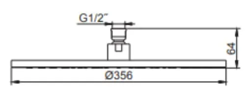 Đầu sen tròn gắn trần Kohler K-15994T-CL-SN