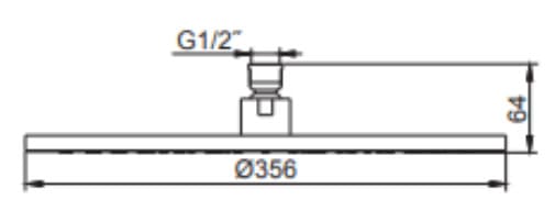 Đầu sen tròn gắn trần Kohler Đầu sen tròn gắn trần Kohler K-15994T-CL-BN