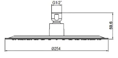 Bản vẽ phụ kiện Đầu sen tròn gắn trần Kohler K-73039T-CL-CP