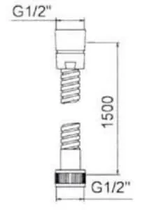 Bản vẽ kỹ thuật Dây sen Kohler K-12067T-BGD