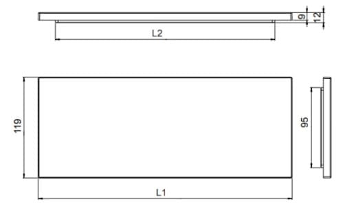 Bản vẽ kỹ thuật kệ để đồ Kohler Stages K-27355T-0