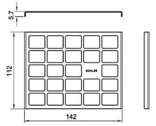 Bản vẽ kỹ thuật Khay đựng xà phòng nước Kohler Stages K-30080T-BL