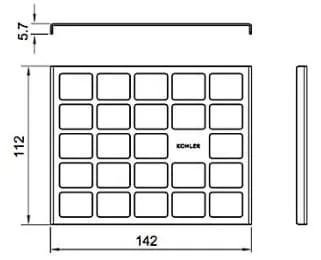 Bản vẽ kỹ thuật Khay đựng xà phòng nước Kohler Stages K-30080T-BN
