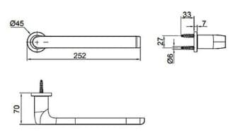 Bản vẽ kỹ thuật Vòng treo khăn Kohler Avid K-97498T-2BL