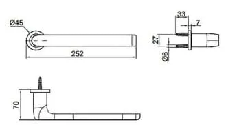 Bản vẽ kỹ thuật Vòng treo khăn Kohler Avid K-97498T-AF
