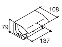 Bản vẽ kỹ thuật Lô treo giấy vệ sinh Kohler Loure K-11584T-CP