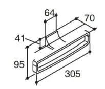 Bản vẽ kỹ thuật Vòng treo khăn Kohler Loure K-11587T-CP