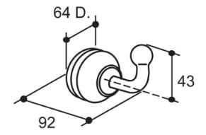 Bản vẽ kỹ thuật móc treo áo kohler K-12156T-CP