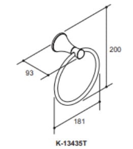 Vòng treo khăn Kohler Coralais K-13435T-CP