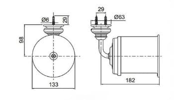 Bản vẽ kỹ thuật Lô treo giấy vệ sinh Kohler Fairfax K-98254T-CP