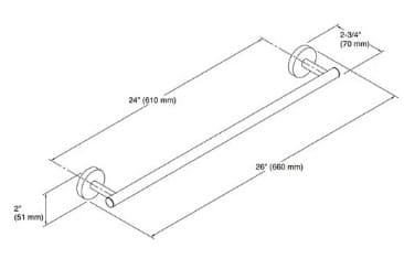 Thanh treo khăn 14” kohler Elate K-27287-BL