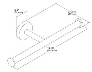 Bản vẽ kỹ thuật Lô treo giấy vệ sinh đôi Kohler Elate K-27289-BL