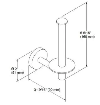 Bản vẽ Lô treo giấy vệ sinh Kohler Elate K-27293-2MB