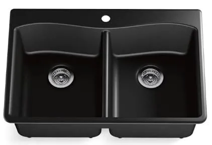 Chậu rửa chén 2 hố cân âm bàn Kohler Kennon K-8185-1-CM1