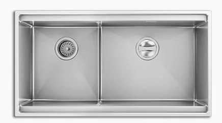 Chậu rửa chén 2 hố âm bàn Kohler Moraine K-99064T-F-NA