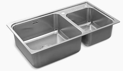 Chậu rửa chén 2 hố âm bàn Kohler Cuff K-23846T-2HD-NA