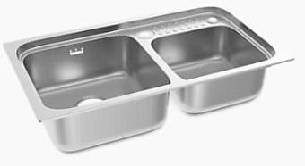 Chậu rửa chén 2 hố Kohler Aleo K-97329T-2KD-KS