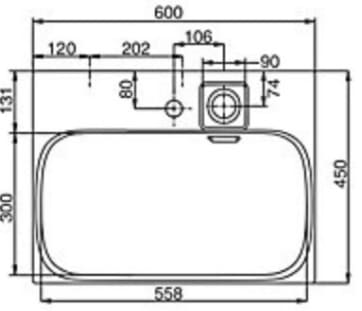 Bản vẽ kỹ thuật Chậu rửa đặt trên tủ kệ phòng tắm Kohler Maxispace K-96120T-1-0