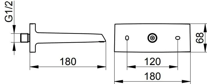 Bản vẽ kỹ thuật bát sen phun mưa gắn tường Keuco 59982030000
