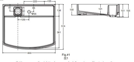 Bản vẽ kỹ thuật Chậu rửa đặt trên tủ kệ phòng tắm Kohler Flexispace K-96110T-1-0