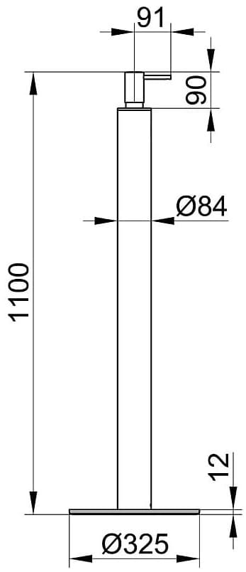 Bản vẽ kỹ thuật bình chứa xà phòng Keuco 04957370400