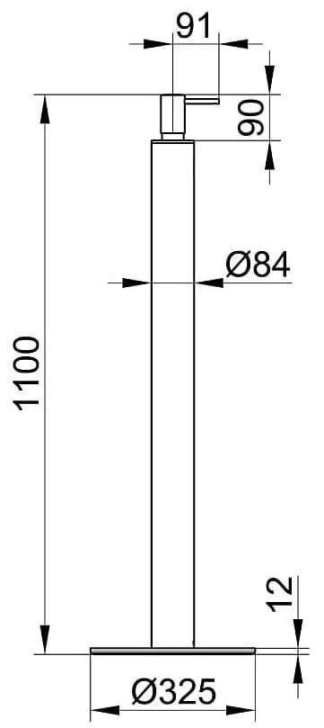 Bản vẽ kỹ thuật bình chứa xà phòng Keuco 04957510400