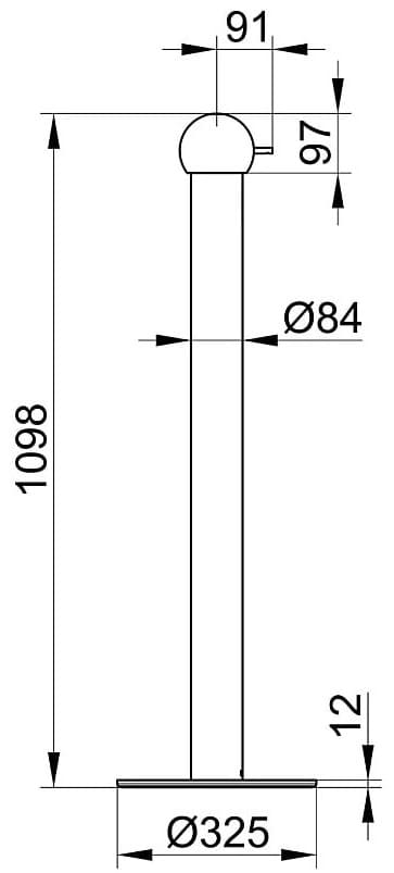 Bản vẽ kỹ thuật bình chứa xà phòng Keuco 04958510400