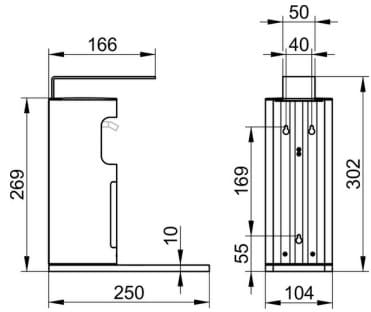 Bản vẽ kỹ thuật bình chứa xà phòng Keuco 34954010100