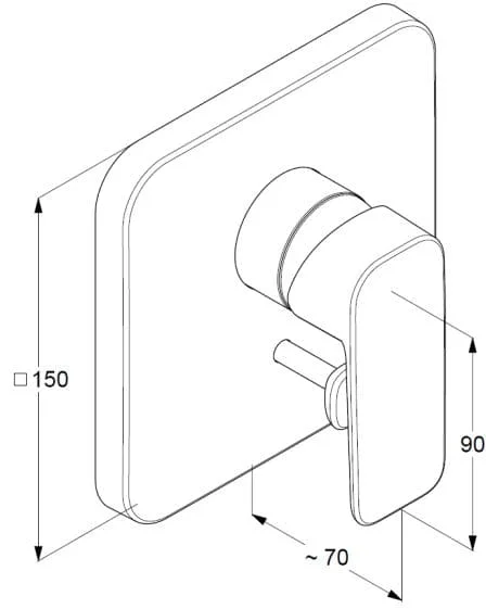 Bản vẽ kỹ thuật mặt nạ bộ trộn chuyển hướng Kludi Đức 404190575