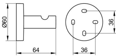 Bản vẽ kỹ thuật móc treo khăn Keuco 19014010000