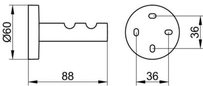 Bản vẽ kỹ thuật móc treo khăn phòng tắm Keuco 19015010000