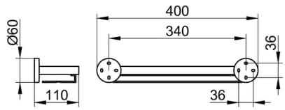 Bản vẽ kỹ thuật kệ kính nhà vệ sinh Keuco 19058010000