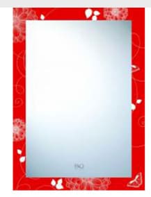 Gương trang trí hoa văn viền 500x700mm Đình Quốc ĐQ 4189