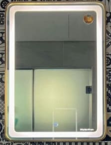 Gương đèn led hình chữ nhật viền nhôm Đình Quốc ĐQ 7773 (450x600mm) 