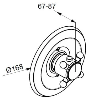 Bản vẽ kỹ thuật mặt nạ âm tường Kludi Đức 517190520
