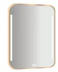 Gương đèn led hình chữ nhật bo góc viền inox Đình Quốc ĐQ 99902-1 (450x600mm) 