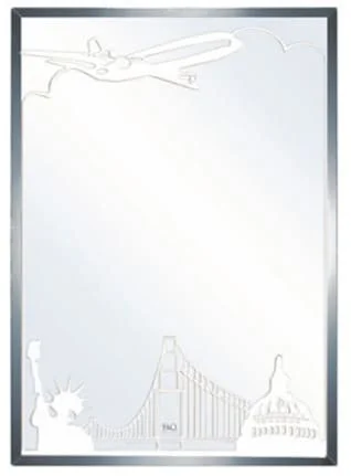 Gương phòng tắm trang trí Đình Quốc ĐQ 4244 (500x700mm)