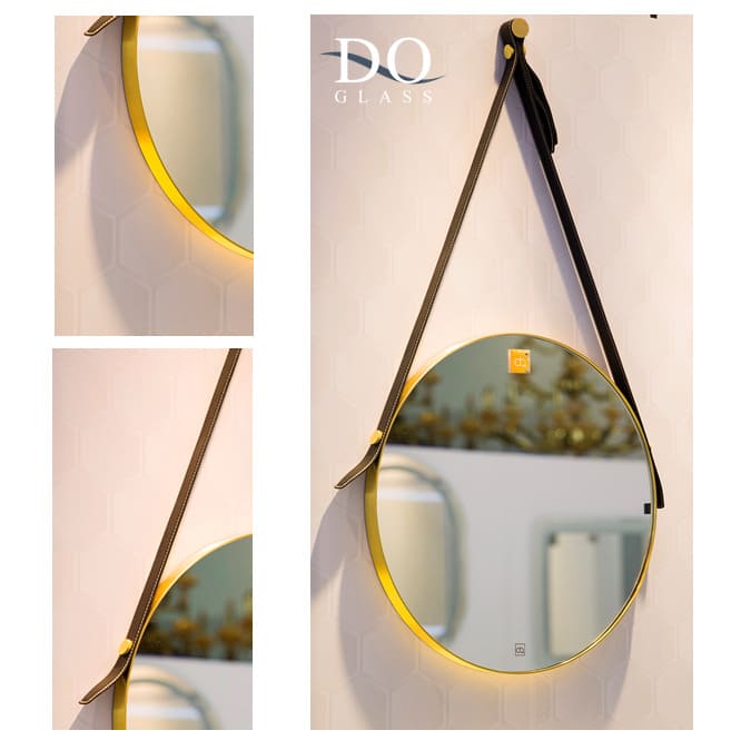Gương dây da đèn led Đình Quốc ĐQ 69018B (600x600mm) 