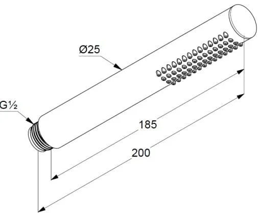 Bản vẽ kỹ thuật bát sen tắm Kludi 3912005-00