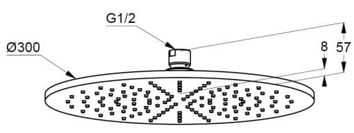 Bản vẽ kỹ thuật bát sen cây tròn Kludi 6433091-00