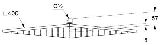 Bản vẽ kỹ thuật bát sen cây tắm đứng Kludi 6444091-00