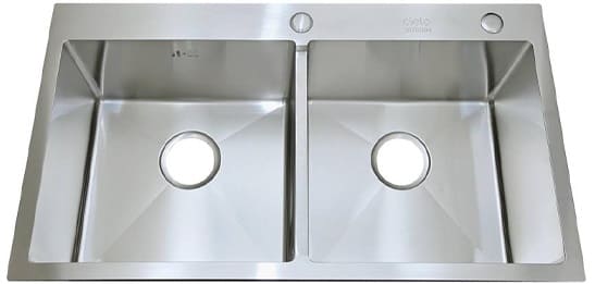 Chậu rửa bát 2 hố cân Cielo 01-7843 kt 78x43cm