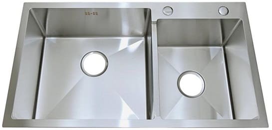 Chậu rửa bát 2 hố lệch Cielo 82x45cm