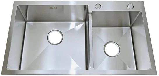 Chậu rửa bát 2 hố lệch Cielo 82x45cm