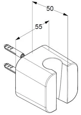 Bản vẽ kỹ thuật cài sen tắm Kludi 6555143-00