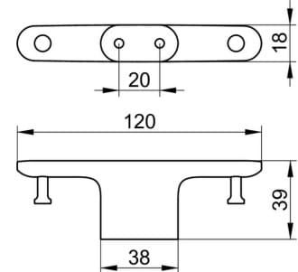 Bản vẽ kỹ thuật móc treo áo đôi Keuco 11515130000
