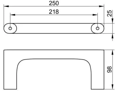 Bản vẽ kỹ thuật giá thanh vắt khăn đơn Keuco 11521010000