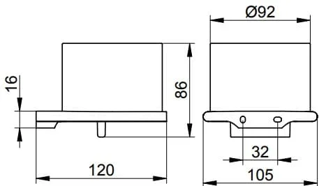 Bản vẽ kỹ thuật kệ để dung dịch xà phòng tắm Keuco 11552139000