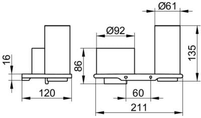 Bản vẽ kỹ thuật kệ để dung dịch và cốc Keuco 11553139000